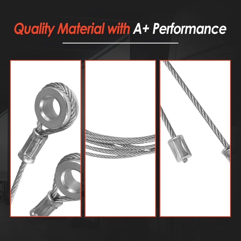 CULMKARI Cable Wire Fits Most Trailer Ramp Door Enclosed Cargo Trailer Ramp Door Spring Cable Wire - 150 Inch Long (2-Pack) - Image 4